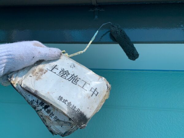 神奈川県秦野市 K様邸 付帯部塗装 下塗り~中塗り~上塗り
