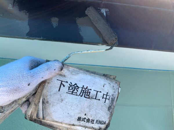 神奈川県秦野市 K様邸 付帯部塗装 下塗り~中塗り~上塗り